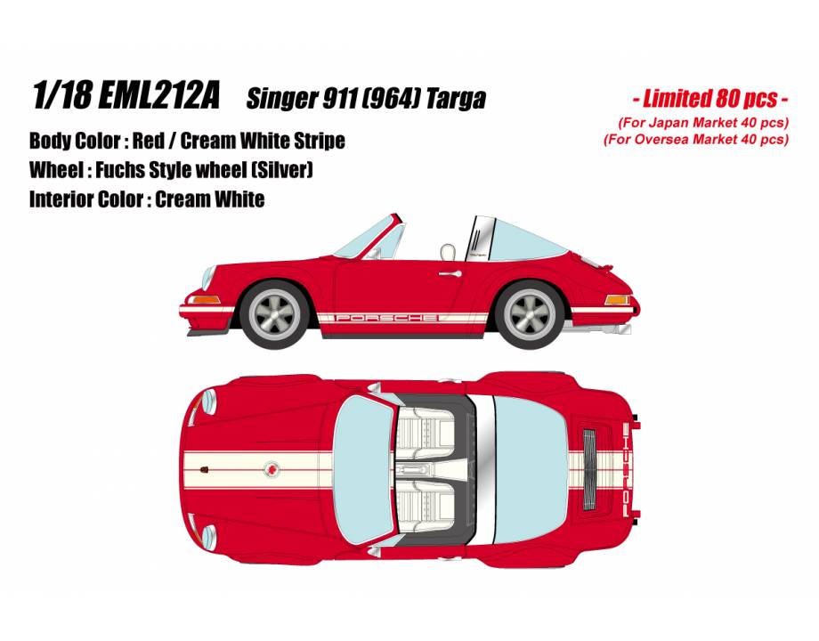 Singer 911 (964) Targa Red...